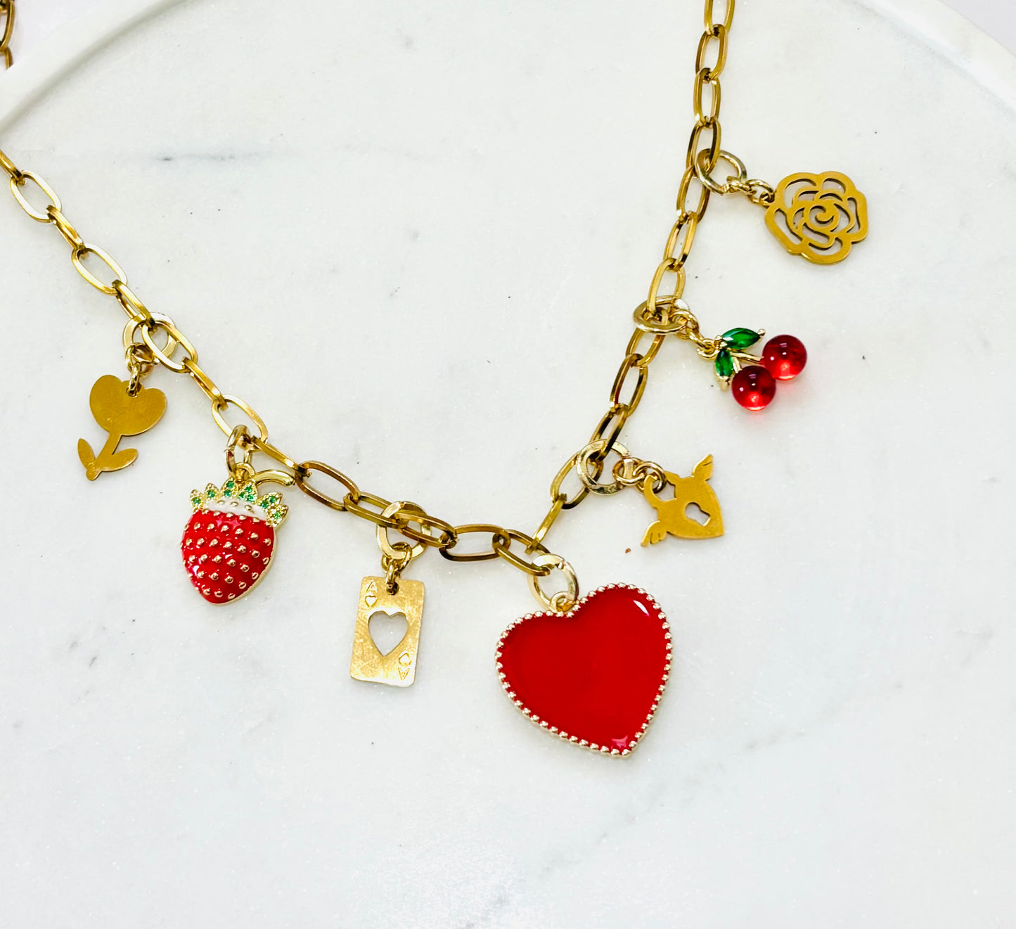 Sweetheart Garden Charm Necklace