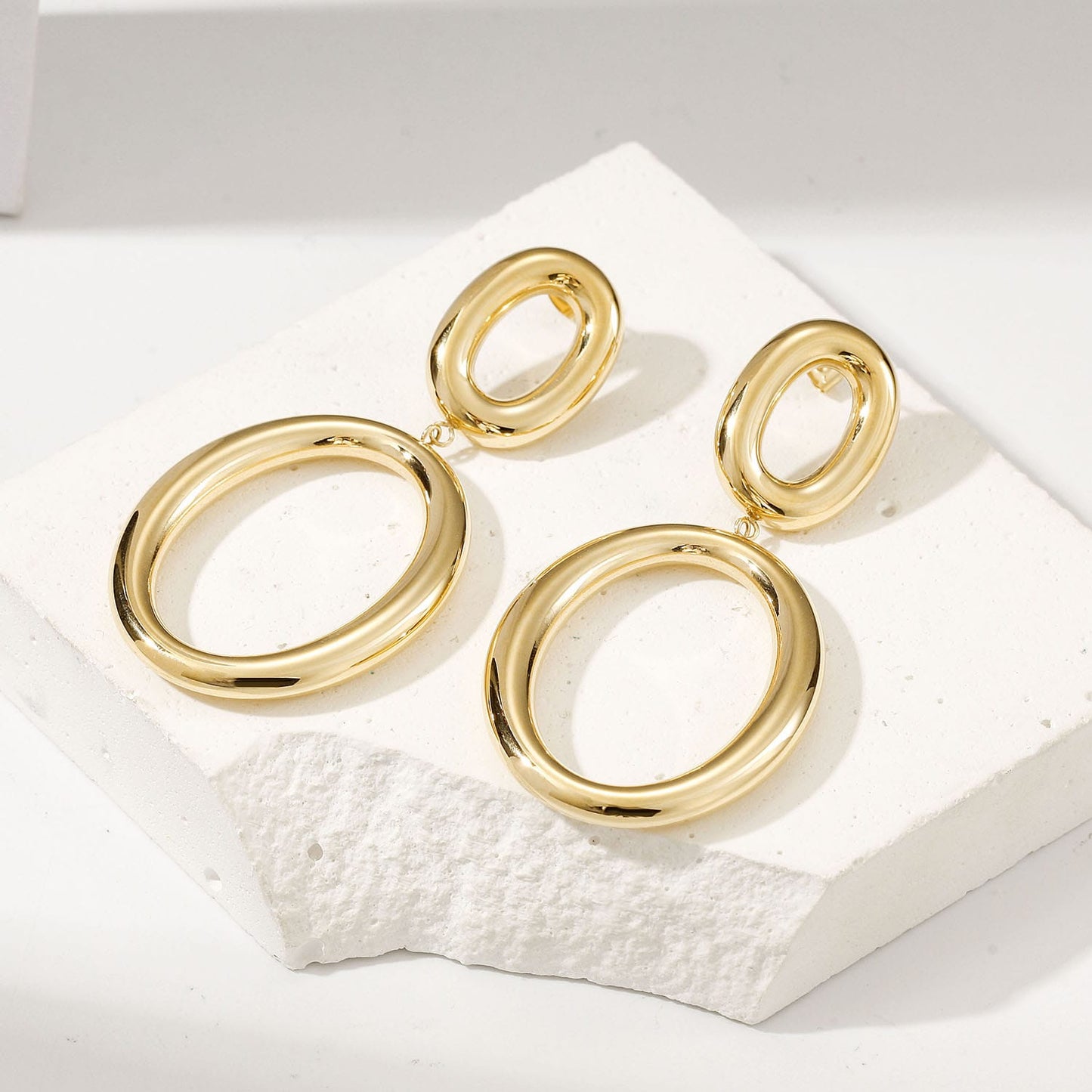 Bold Oval Drop Earrings
