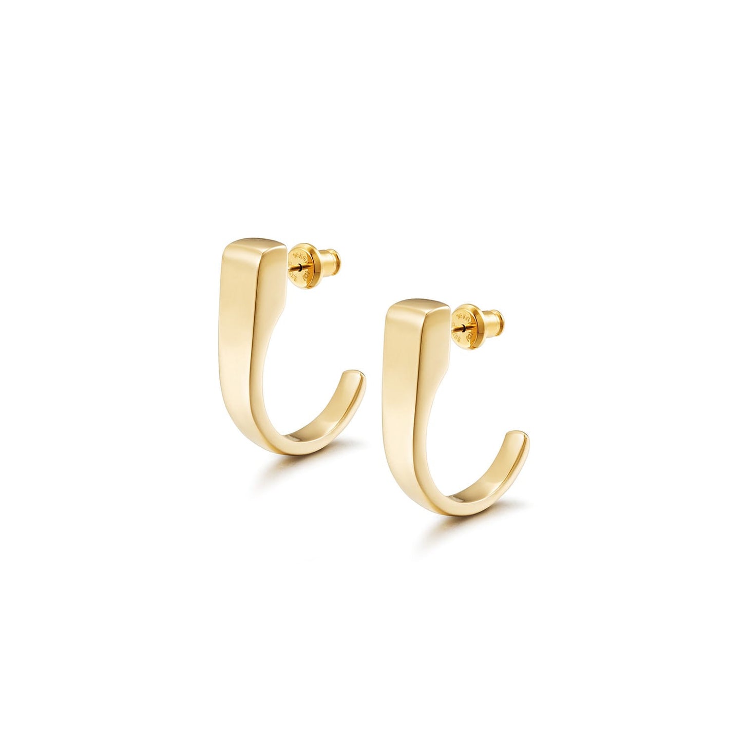 Modern Curve Hoop Earrings