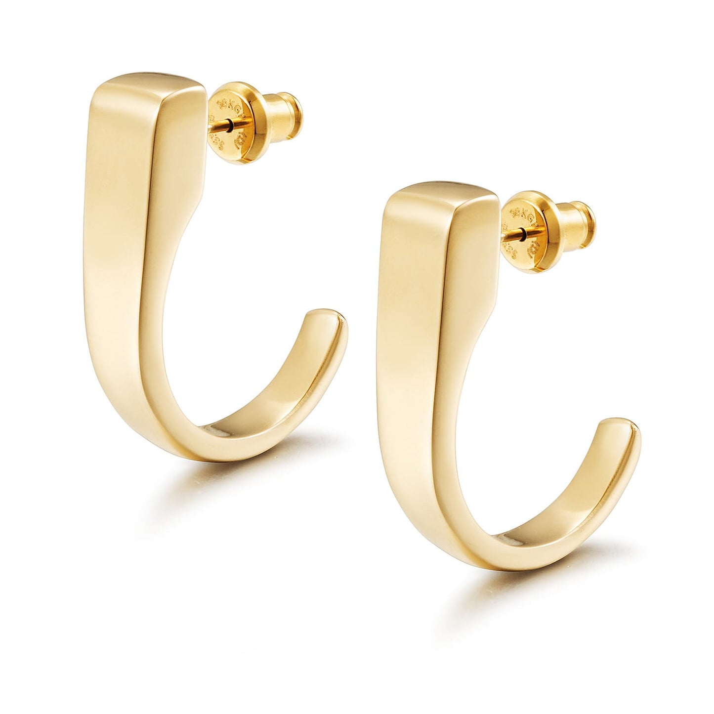 Modern Curve Hoop Earrings