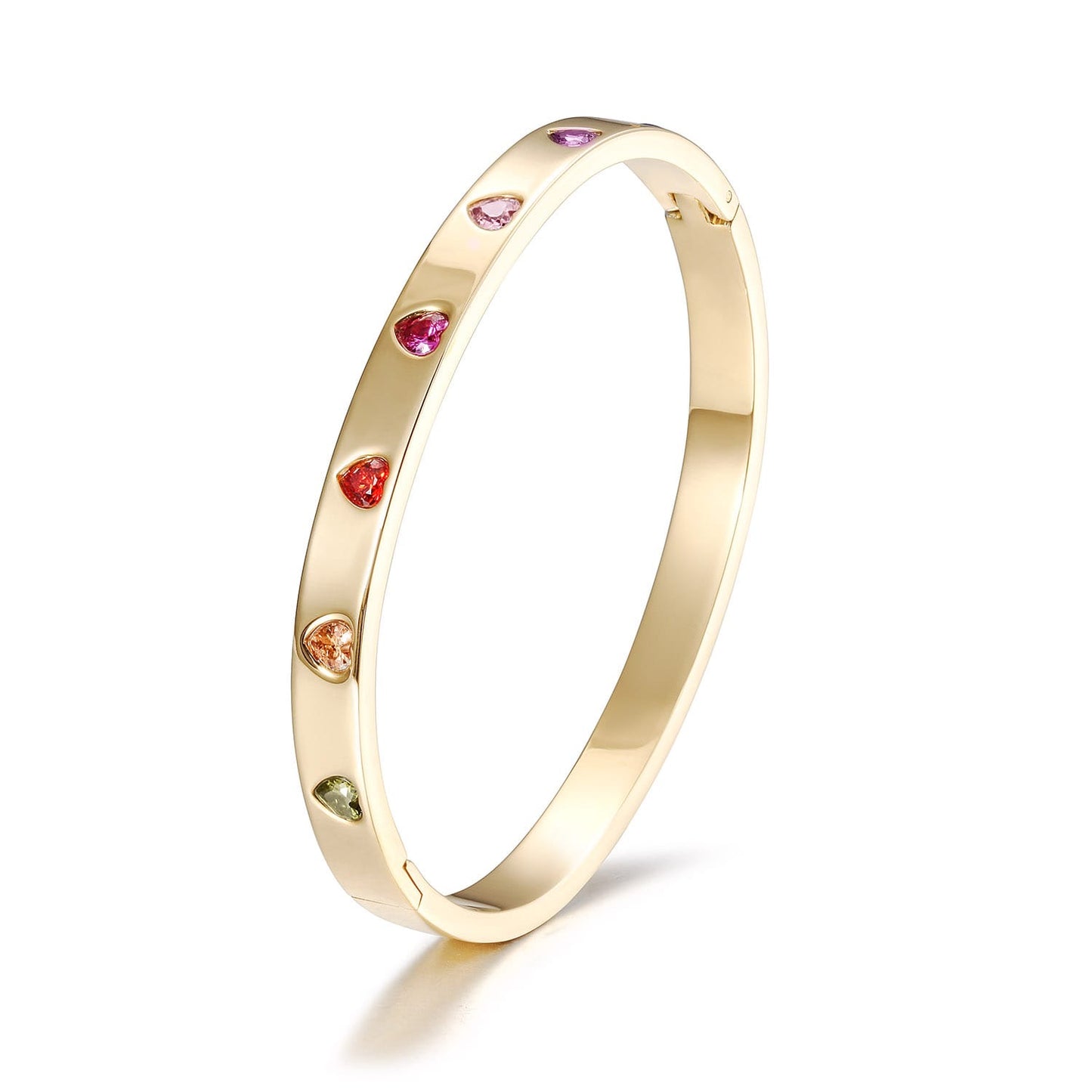 Amora Hearts Stainless Steel Bangle