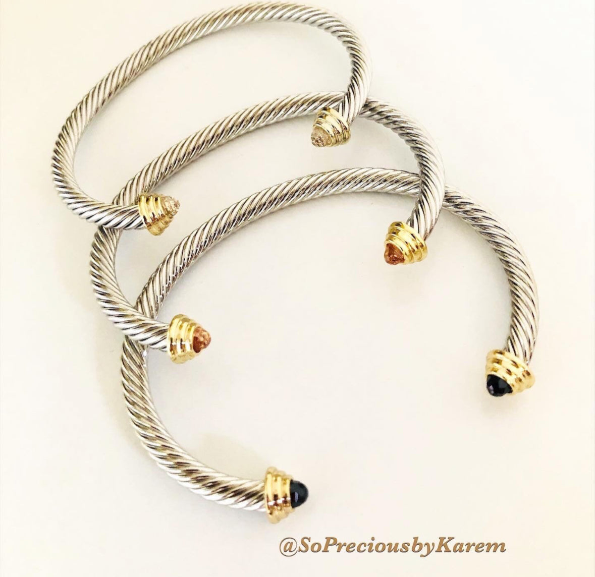 Color Gem Cable Cuff