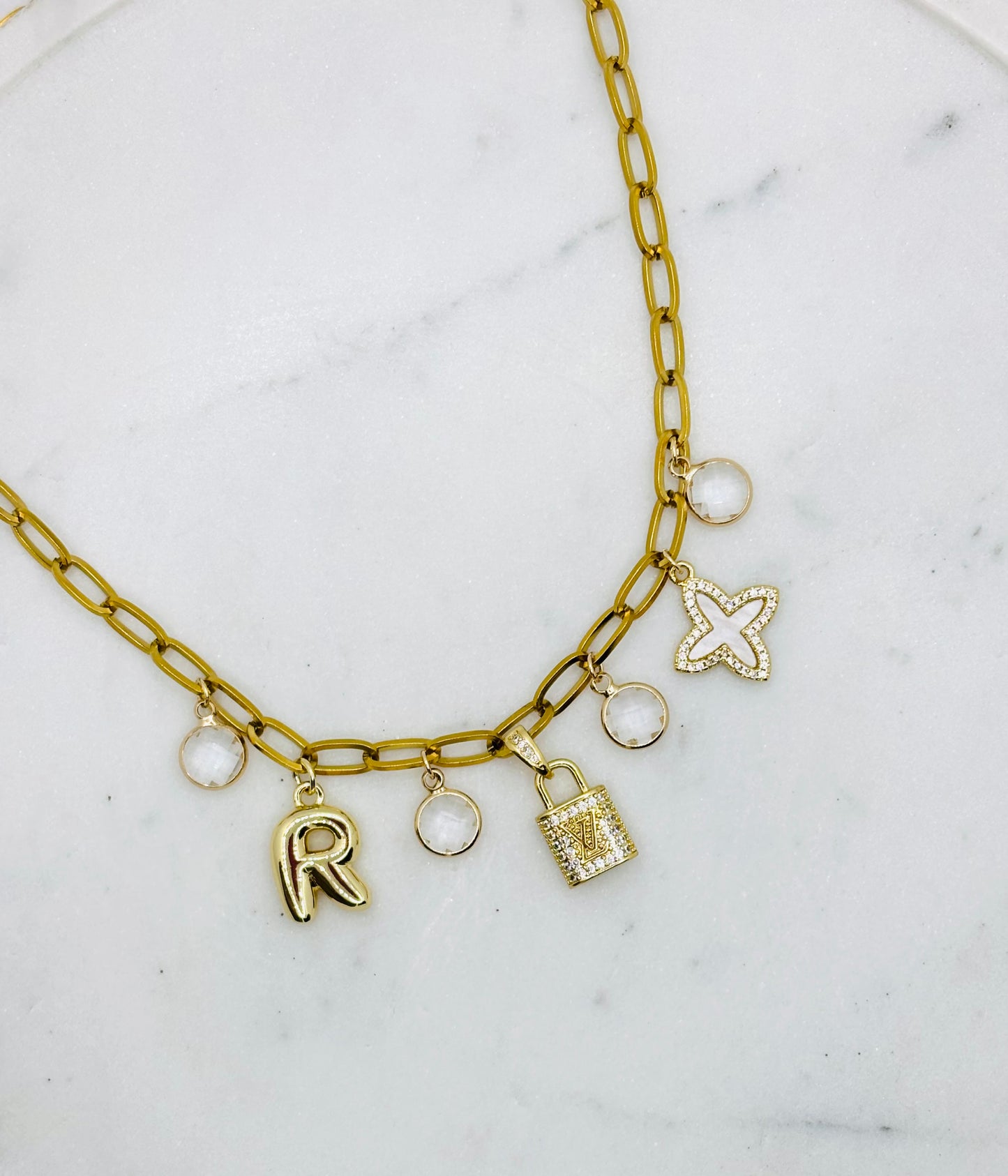 Golden Whisper Charm Necklace