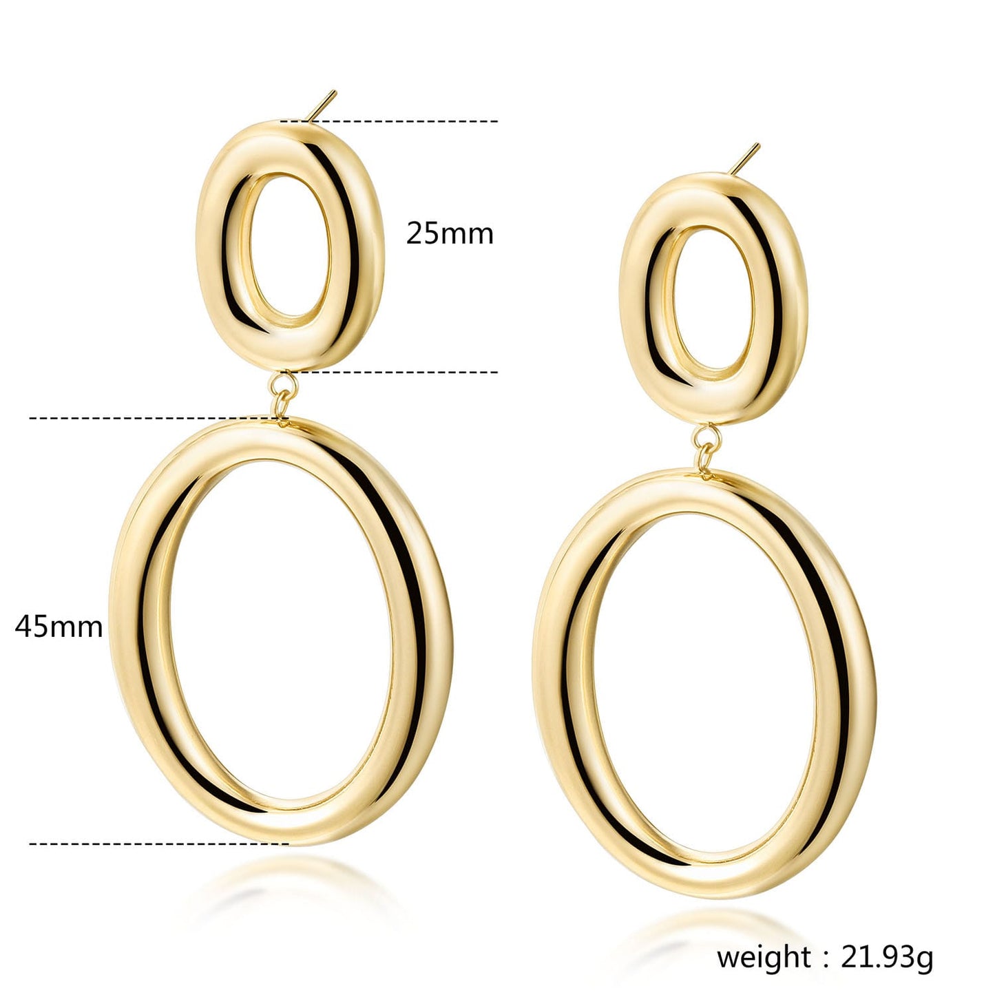 Bold Oval Drop Earrings