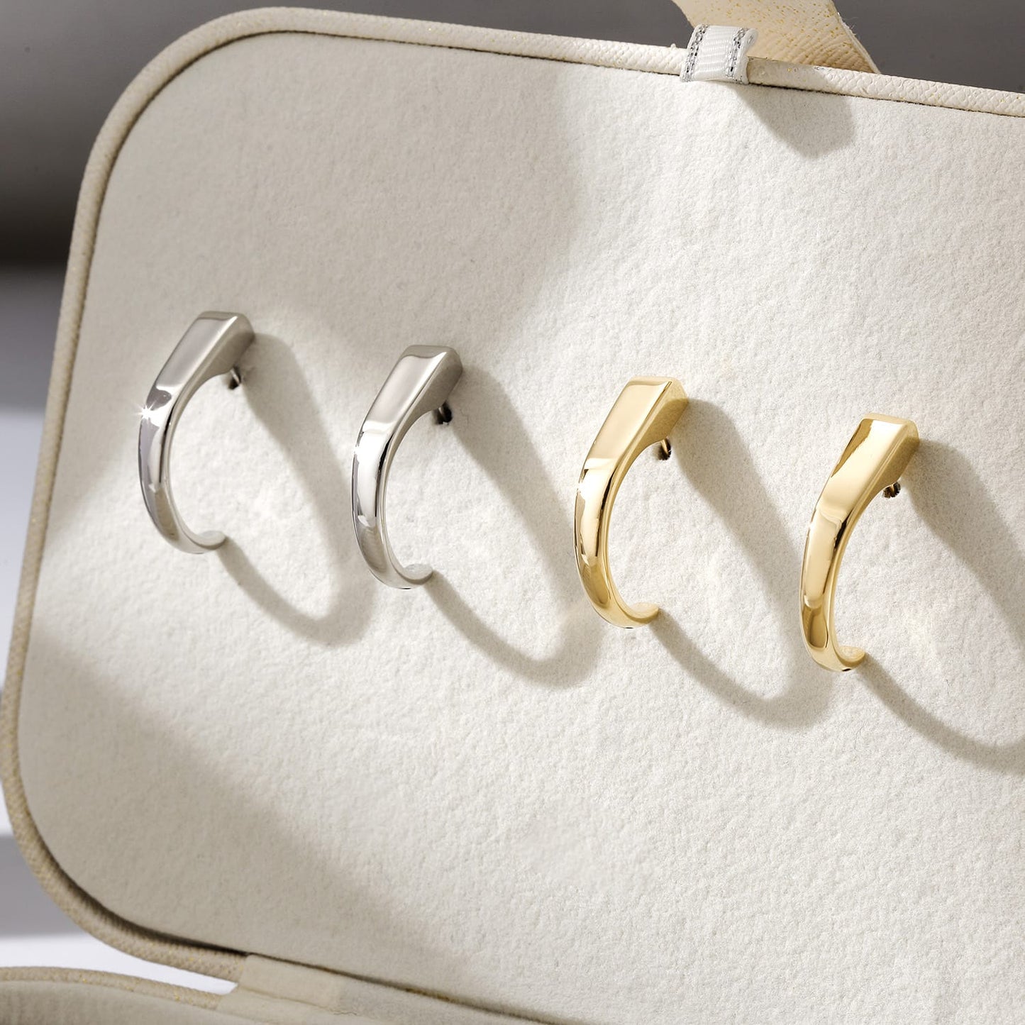 Modern Curve Hoop Earrings