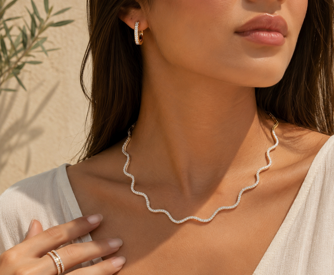 Golden Wave Necklace