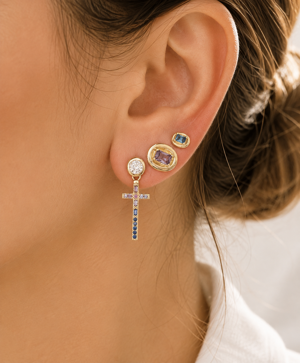 Serenity Cross Earrings