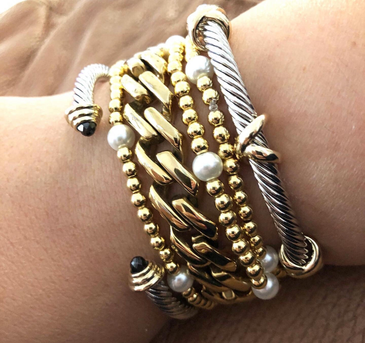 Color Gem Cable Cuff