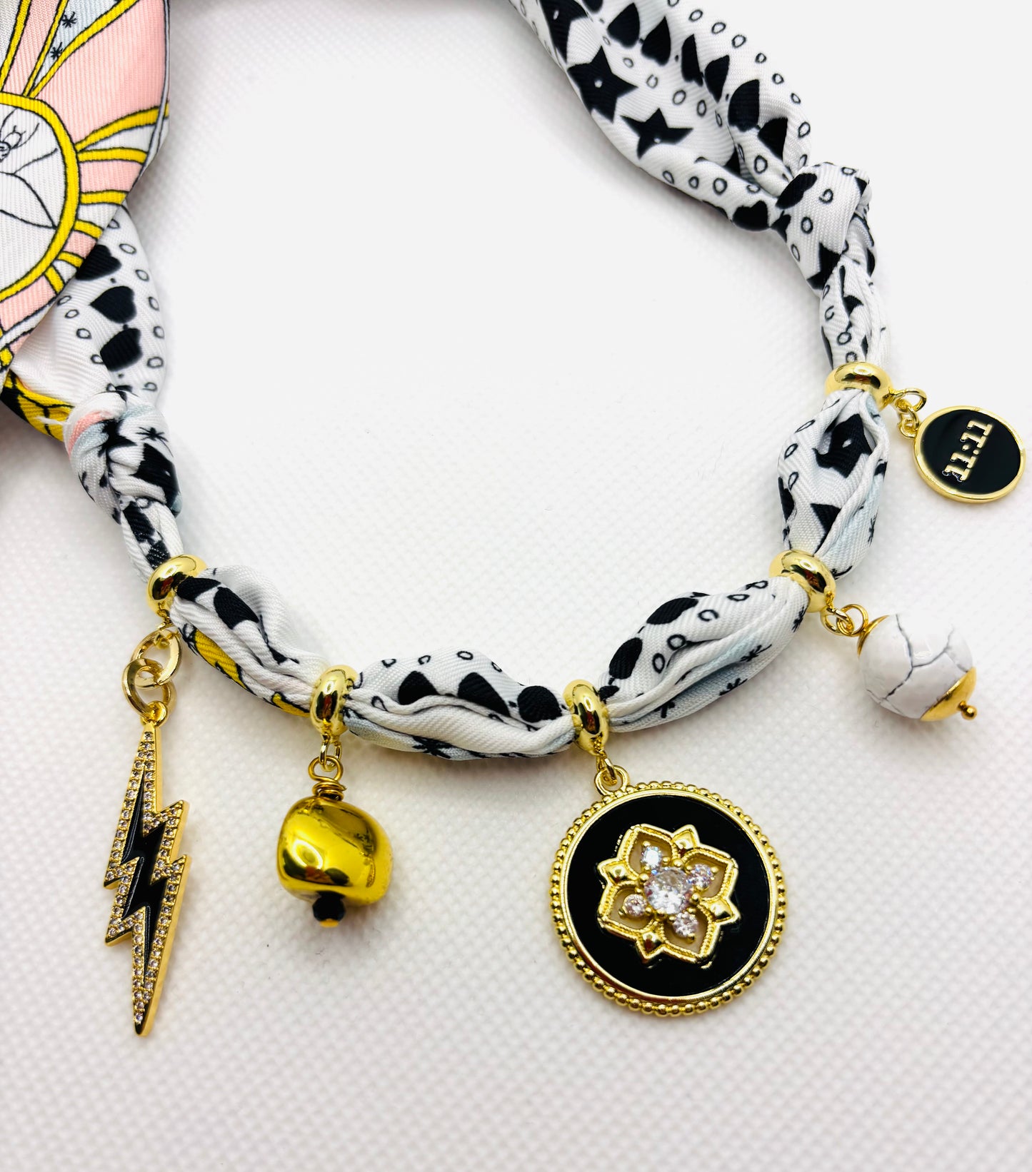 Midnight Magic Scarf Charm Necklace