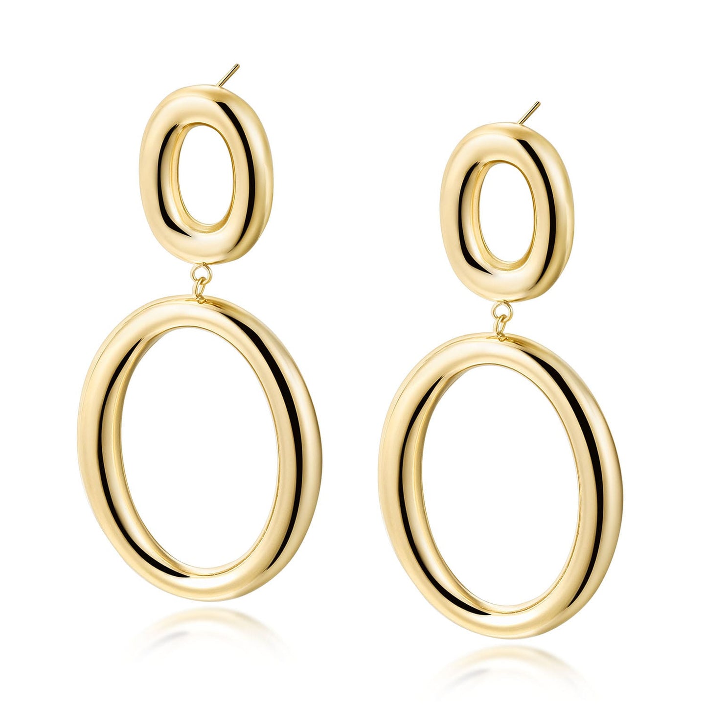 Bold Oval Drop Earrings