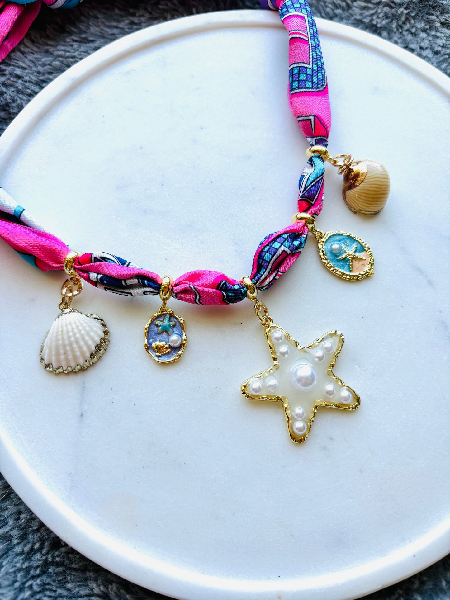 Coastal Dreams Scarf Charm Necklace