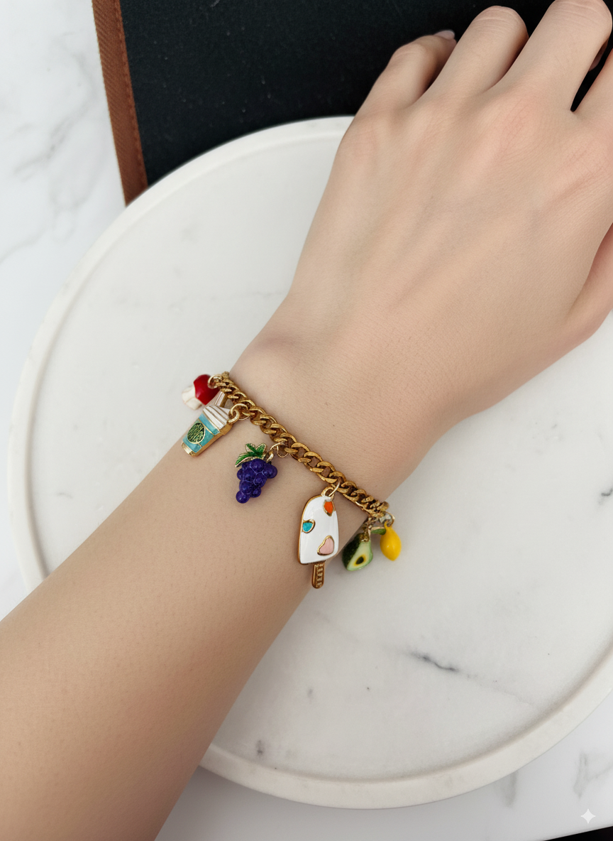 Sweet Treats Charm Bracelet – Fun Foodie Jewelry