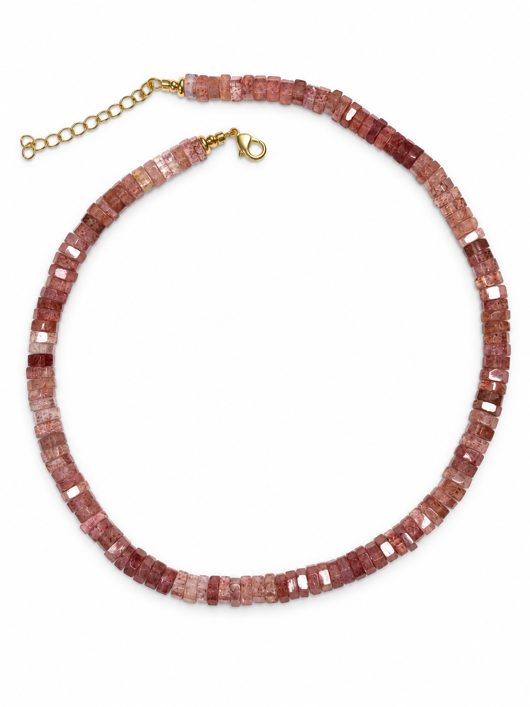 Strawberry Blush Heishi Necklace