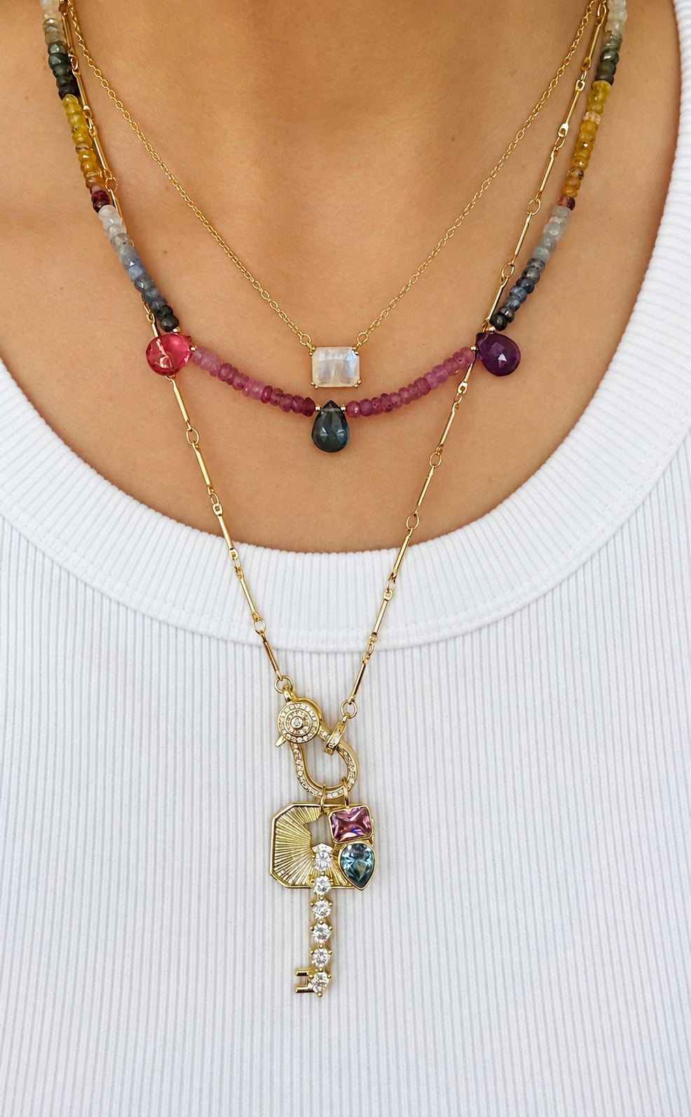 Tourmaline Teardrop Necklace
