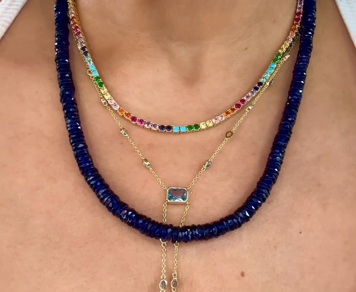 Chroma Rainbow Tennis Necklace