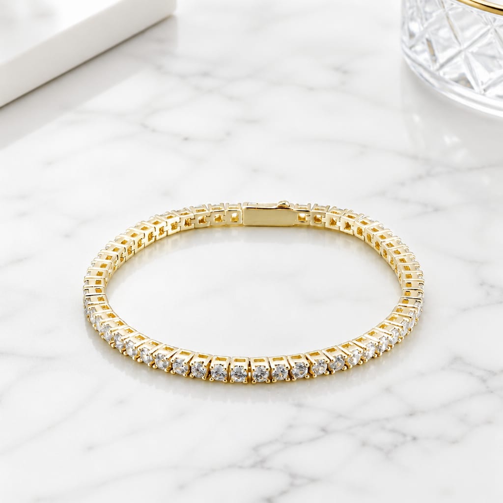 Celeste Stainless Steel Tennis Bracelet