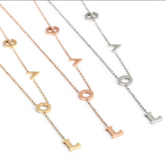 LOVE Letter Drop Necklace