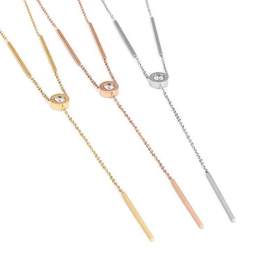 Modern Bar Drop Necklace