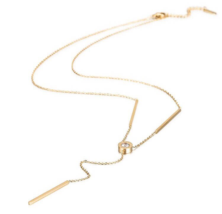 Modern Bar Drop Necklace