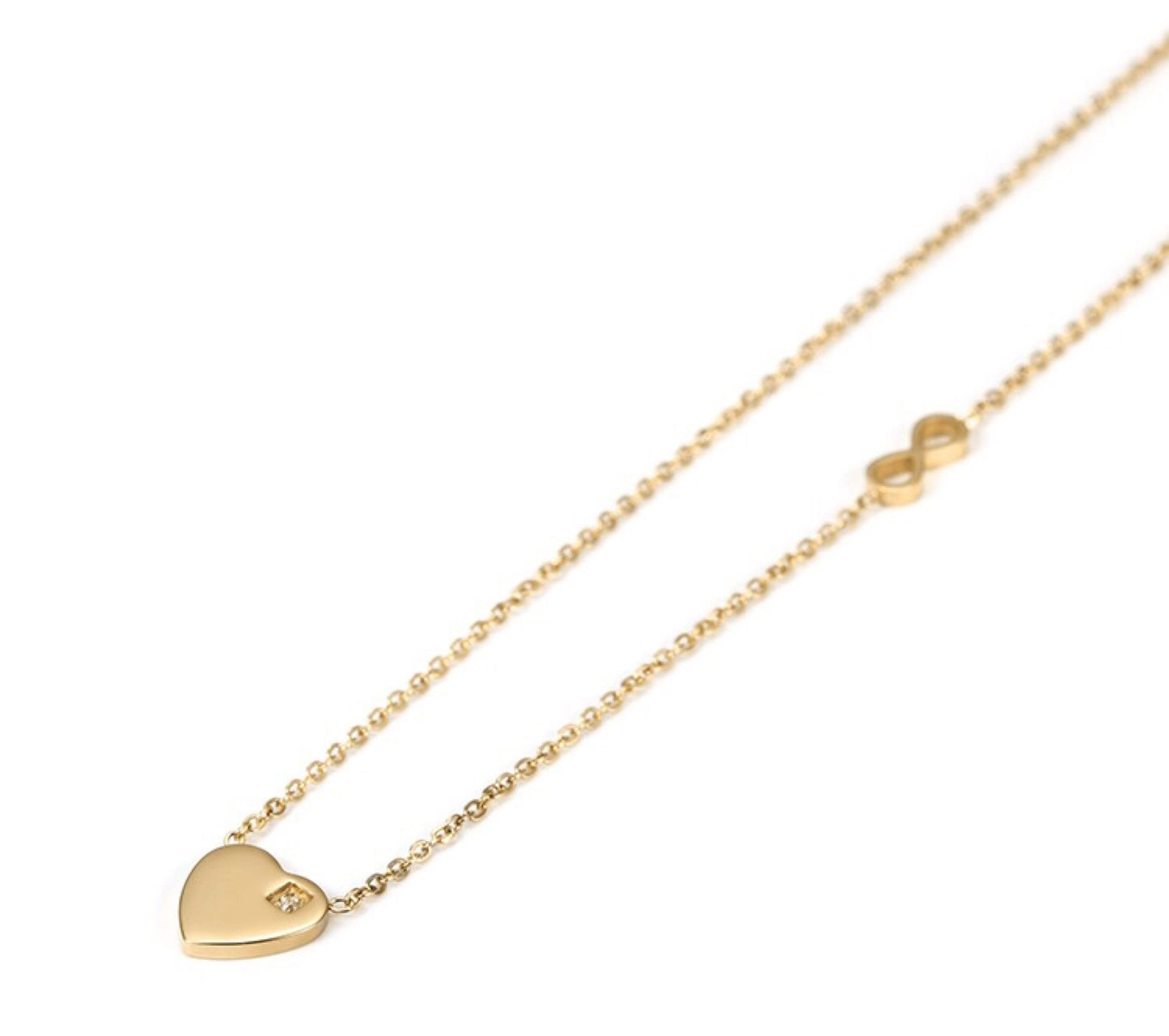 Infinity Heart Pendant Necklace