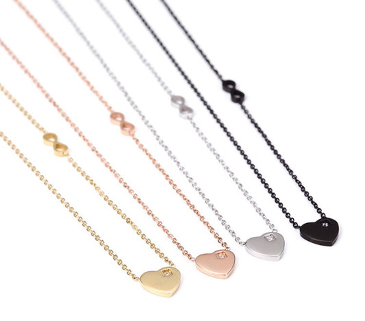 Infinity Heart Pendant Necklace