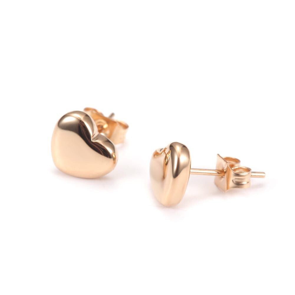 Classic Heart Stud Earrings
