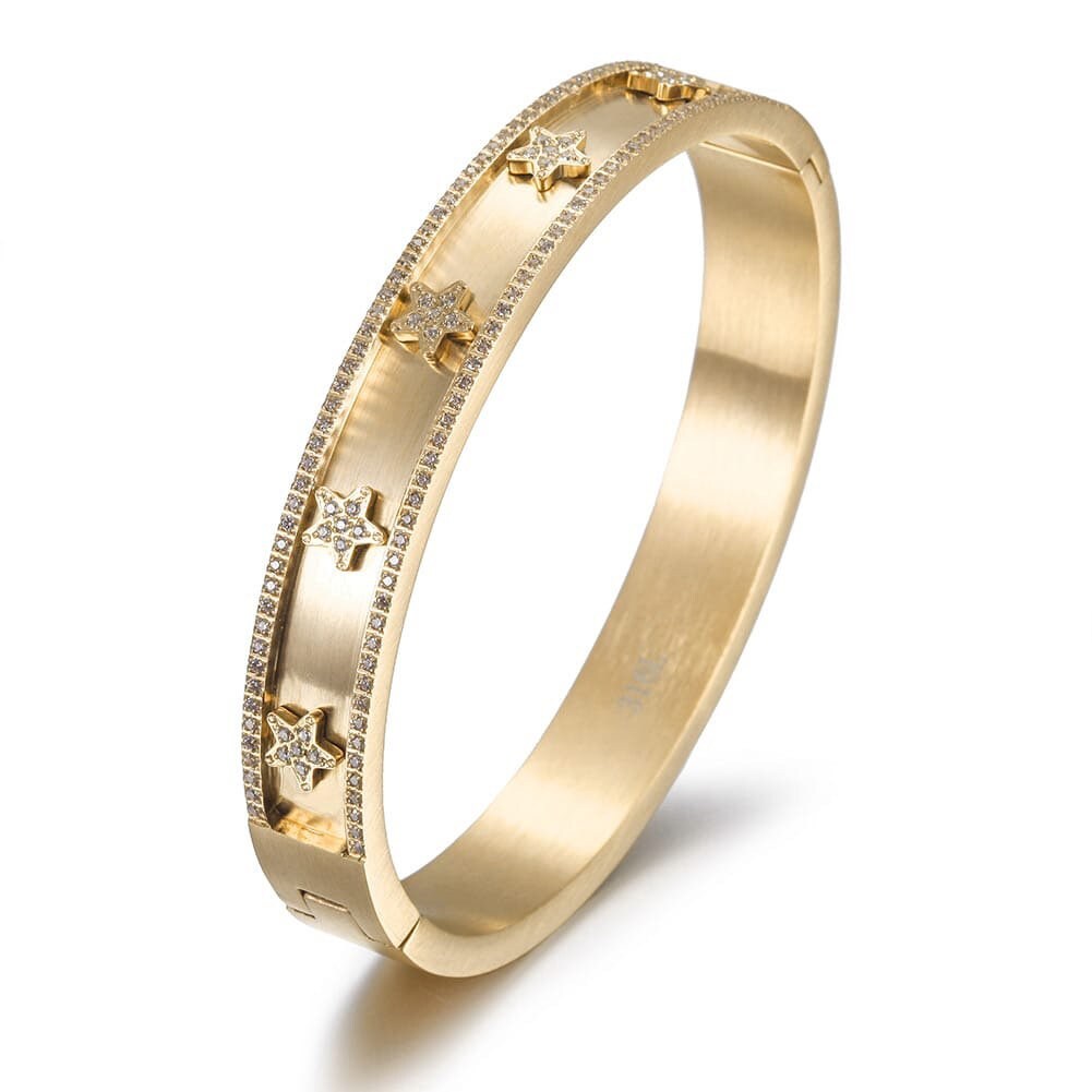 Celestial Star Bangle Bracelet