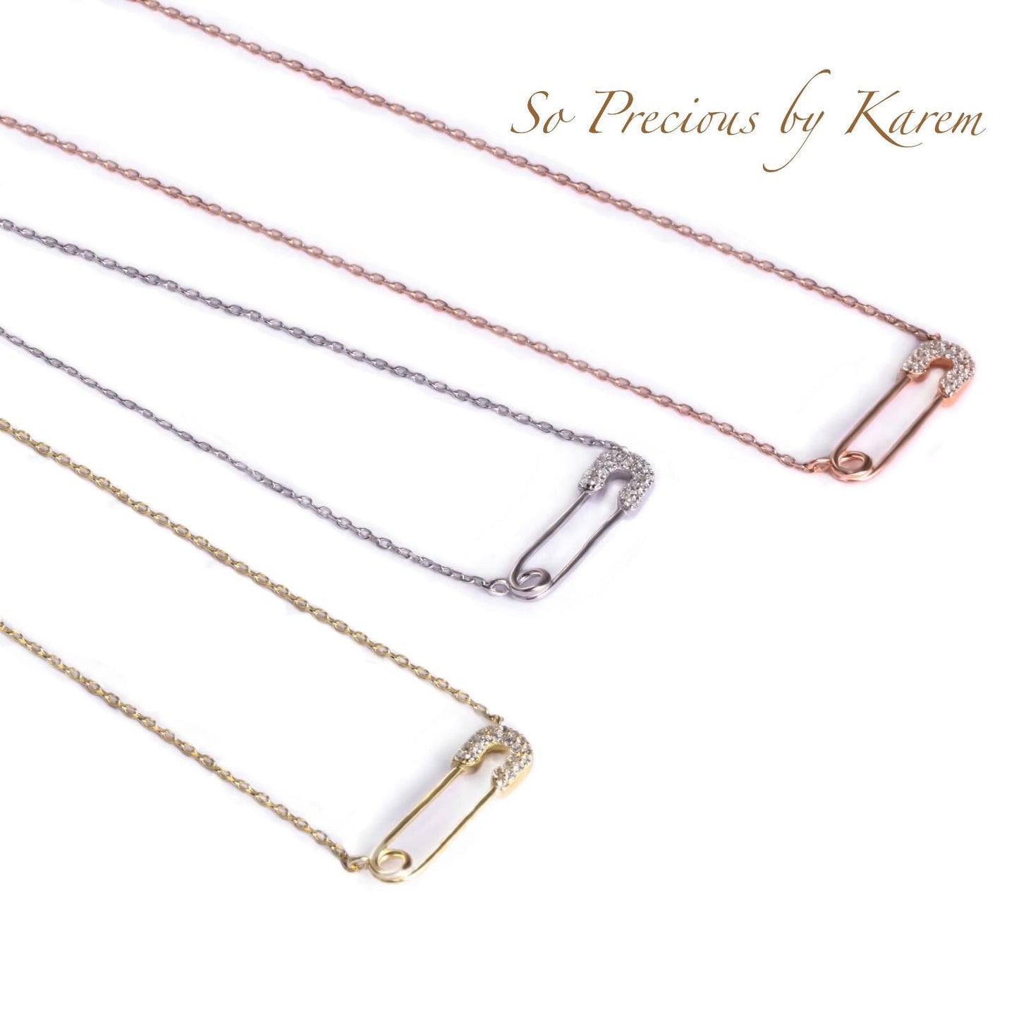 Safety pin necklace