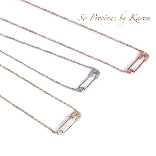 Safety pin necklace