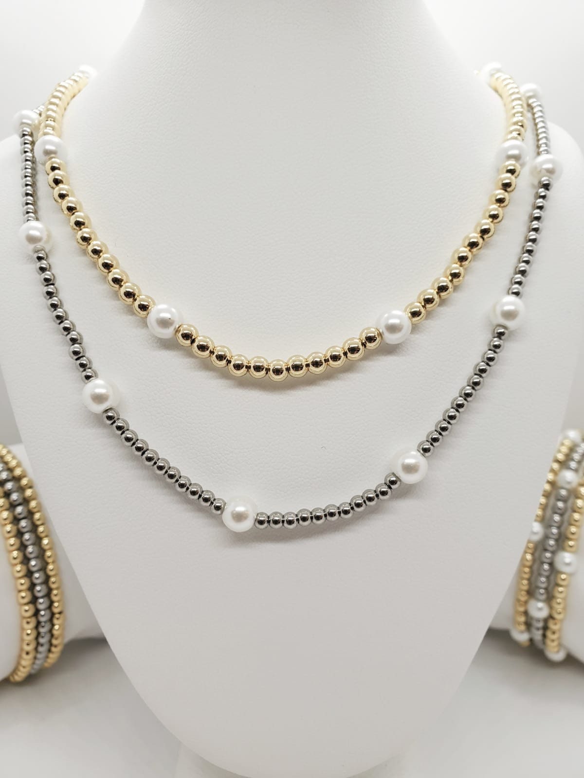Pearl beaded necklace