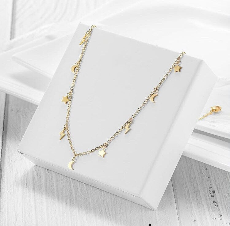 Moon Star Lightning necklace