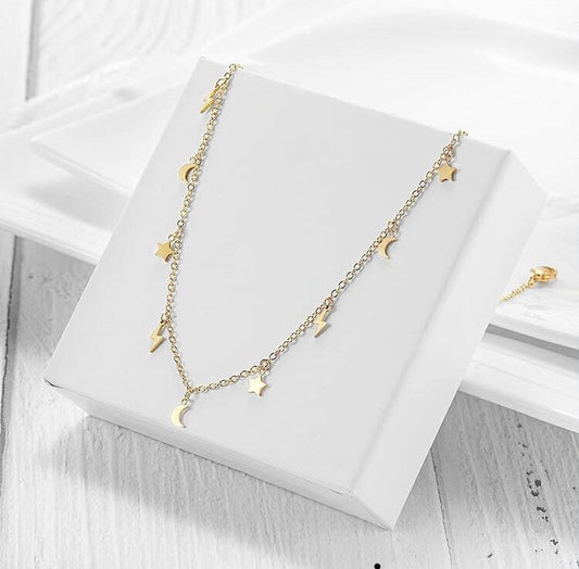 Moon Star Lightning necklace
