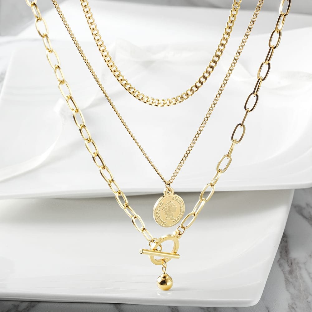 Layered Gold Link Necklace