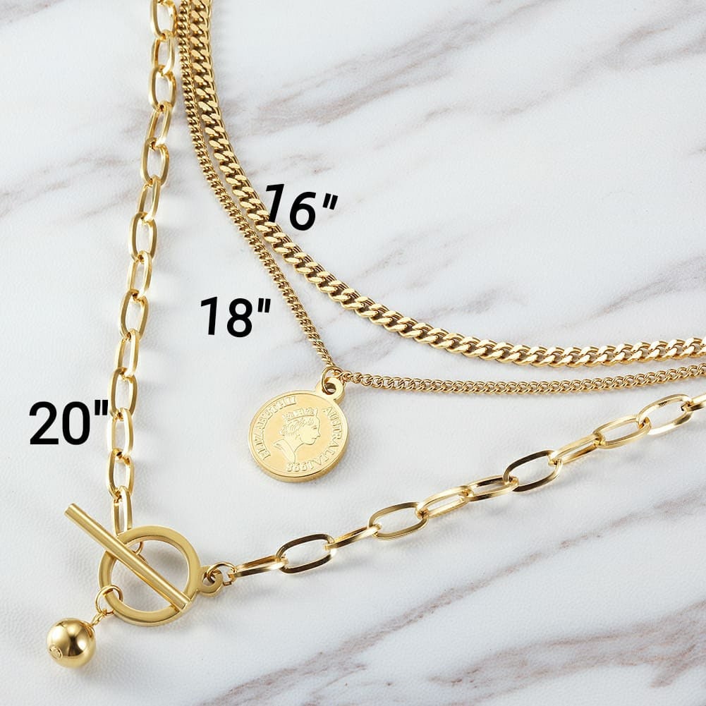 Layered Gold Link Necklace