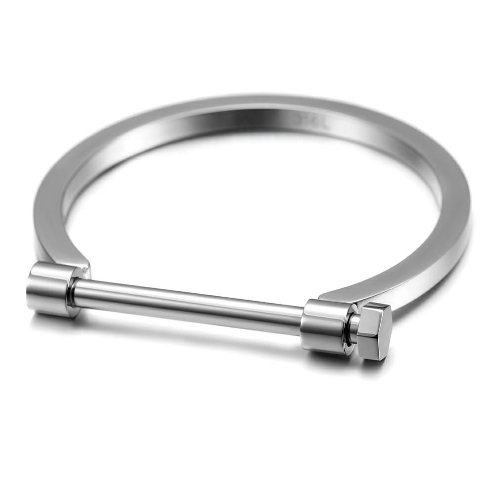 Screw Lock Bangle Bracelet