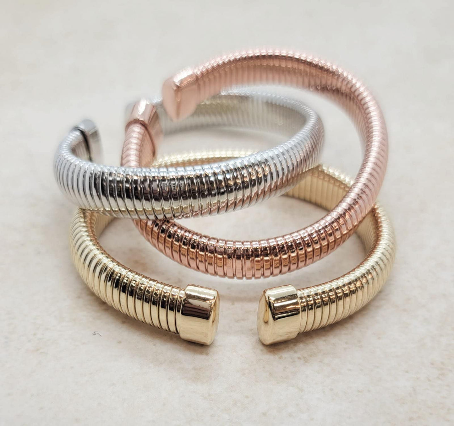 Metal Coil Cuff Bracelet