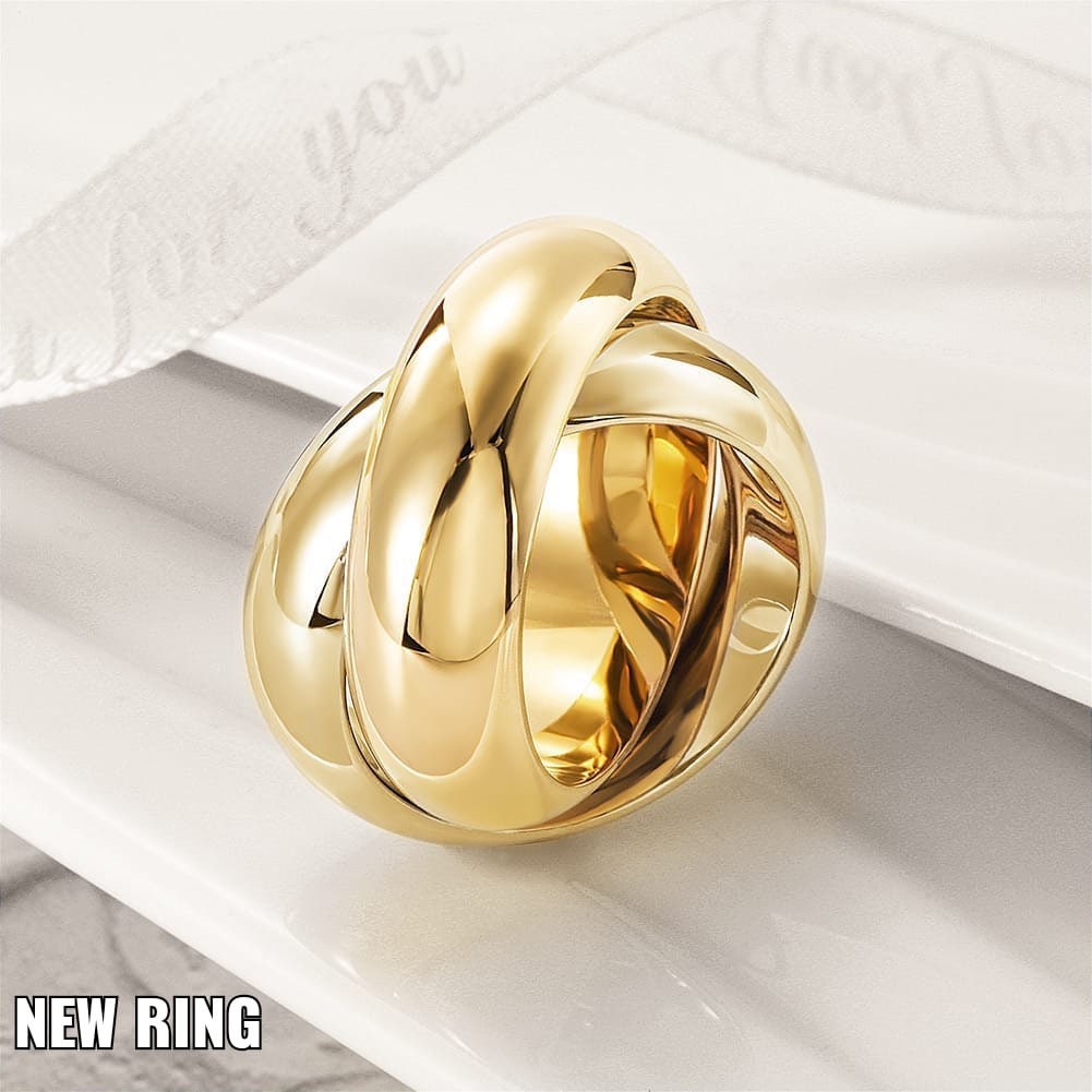 Chunky double band ring