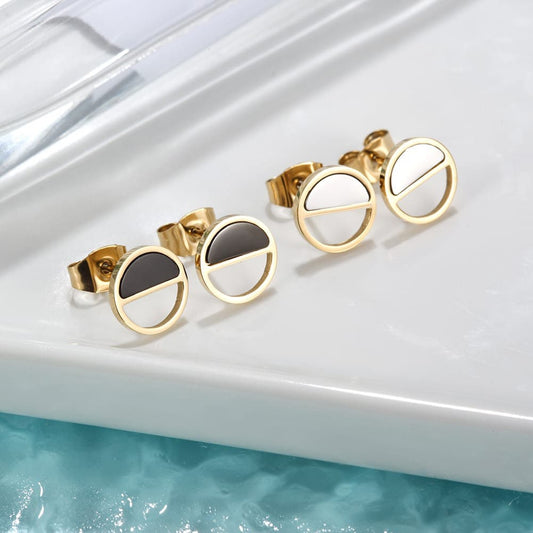 Pearl half earrings