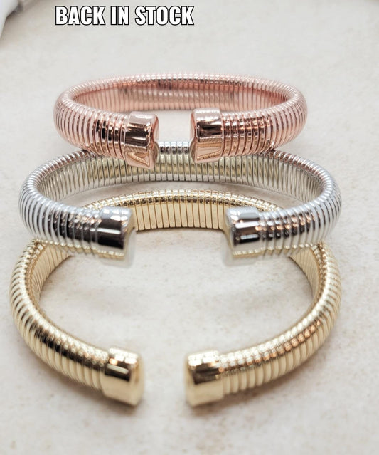 Metal Coil Cuff Bracelet