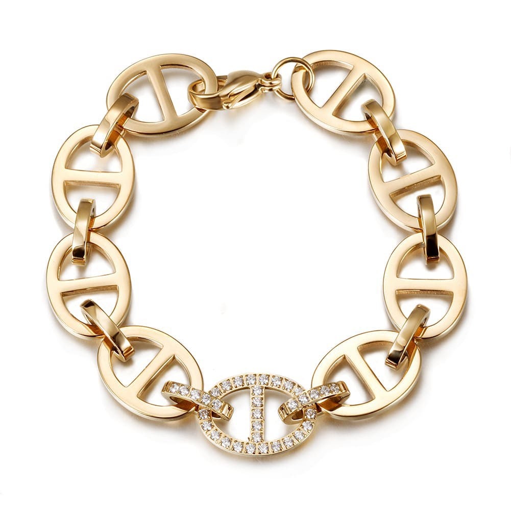 Luxury Link Chain Necklace & Bracelet Set