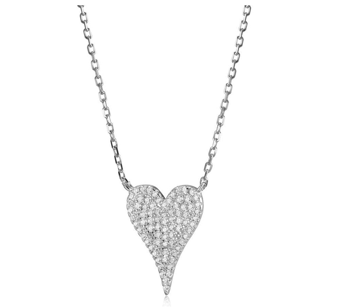 Gold Pavé Heart Necklace