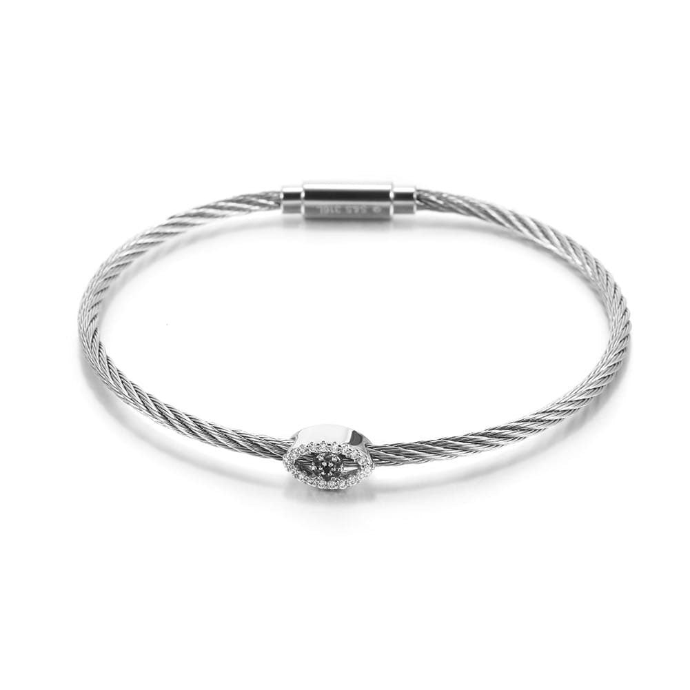 Cable Wire Evil Eye Bracelet