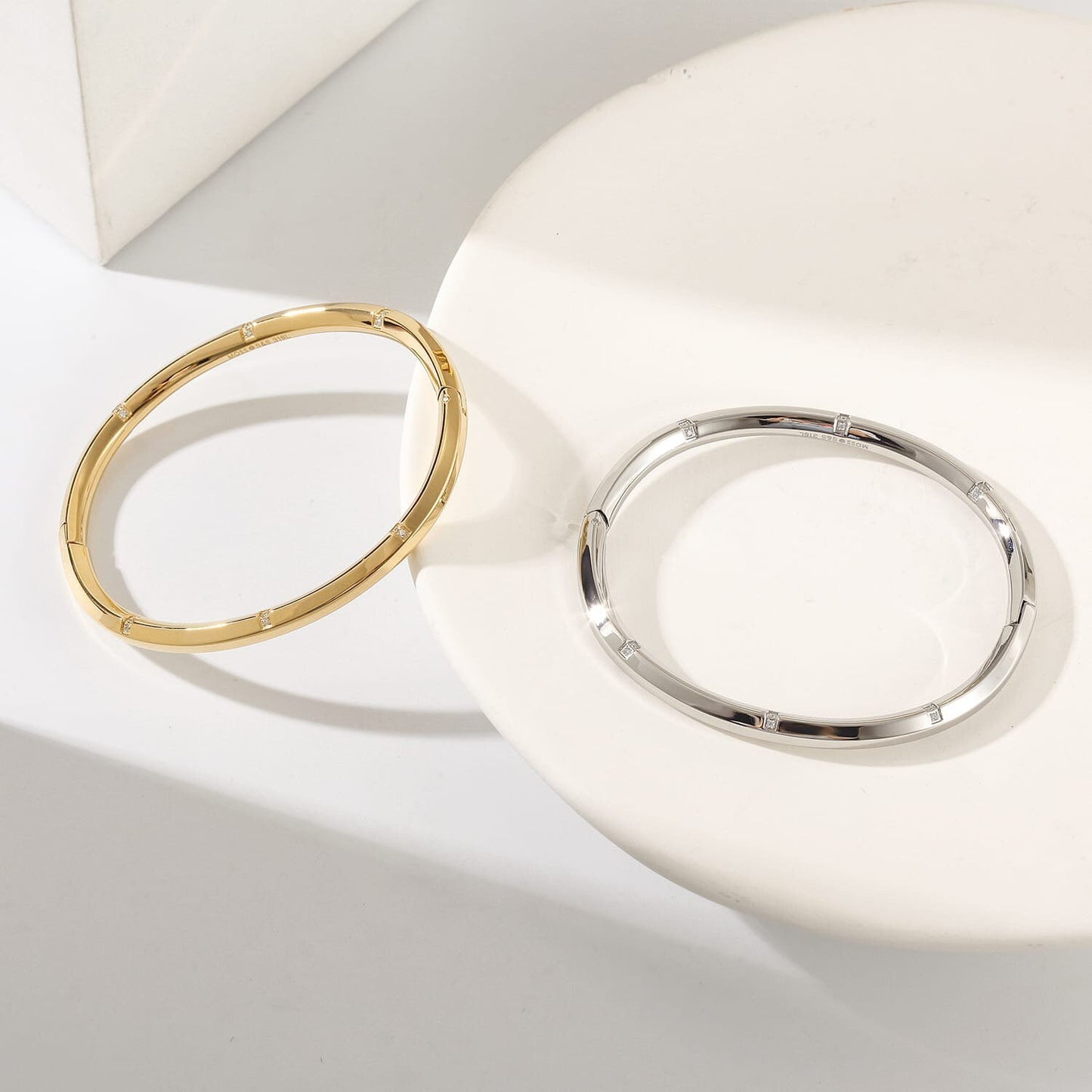 Sleek Baguette Accent Bangle