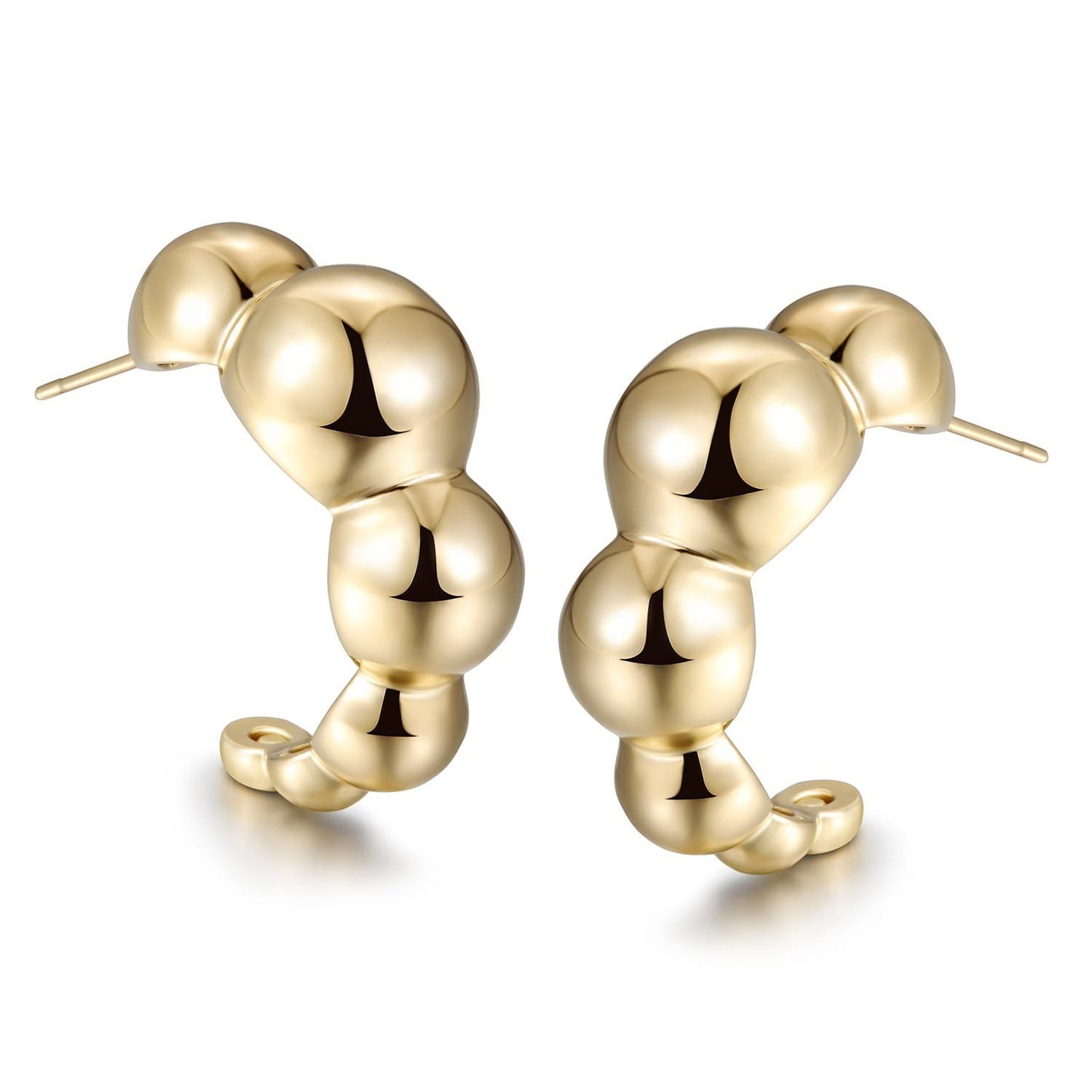 Bubble Curve Hoop Earrings