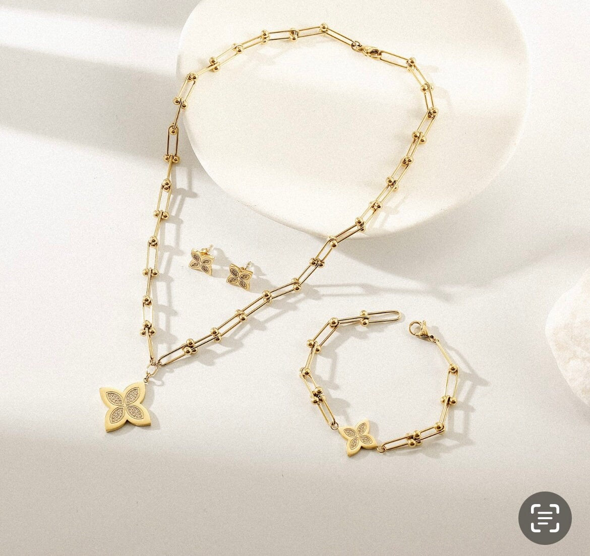 Flower CZ Necklace
