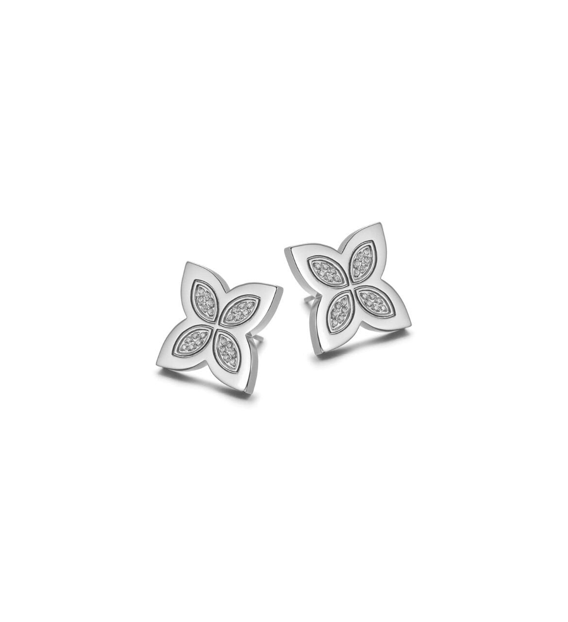 Flower CZ Earrings