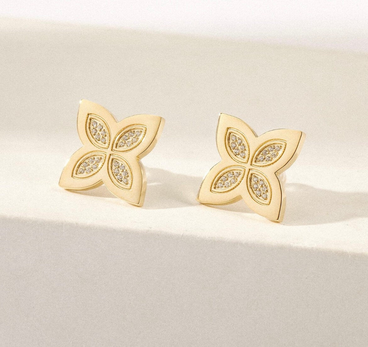 Flower CZ Earrings