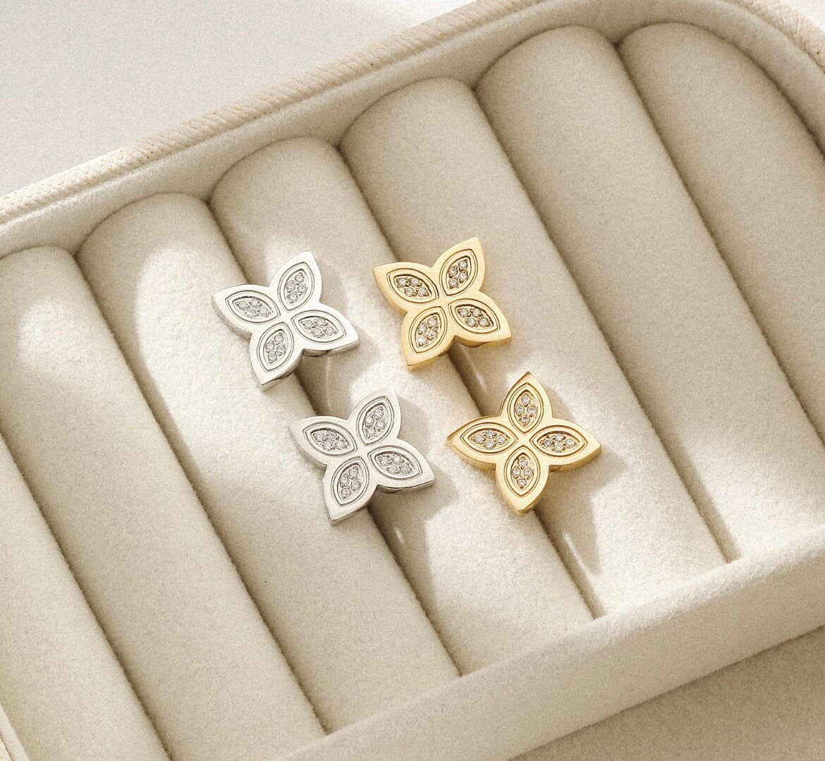 Flower CZ Earrings