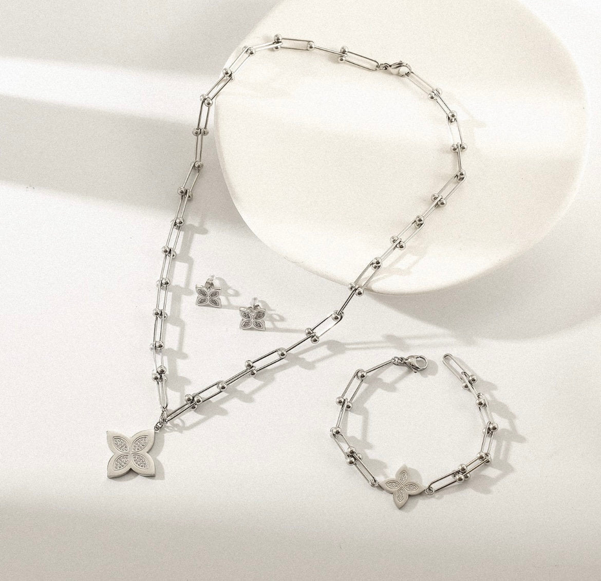 Flower CZ Necklace