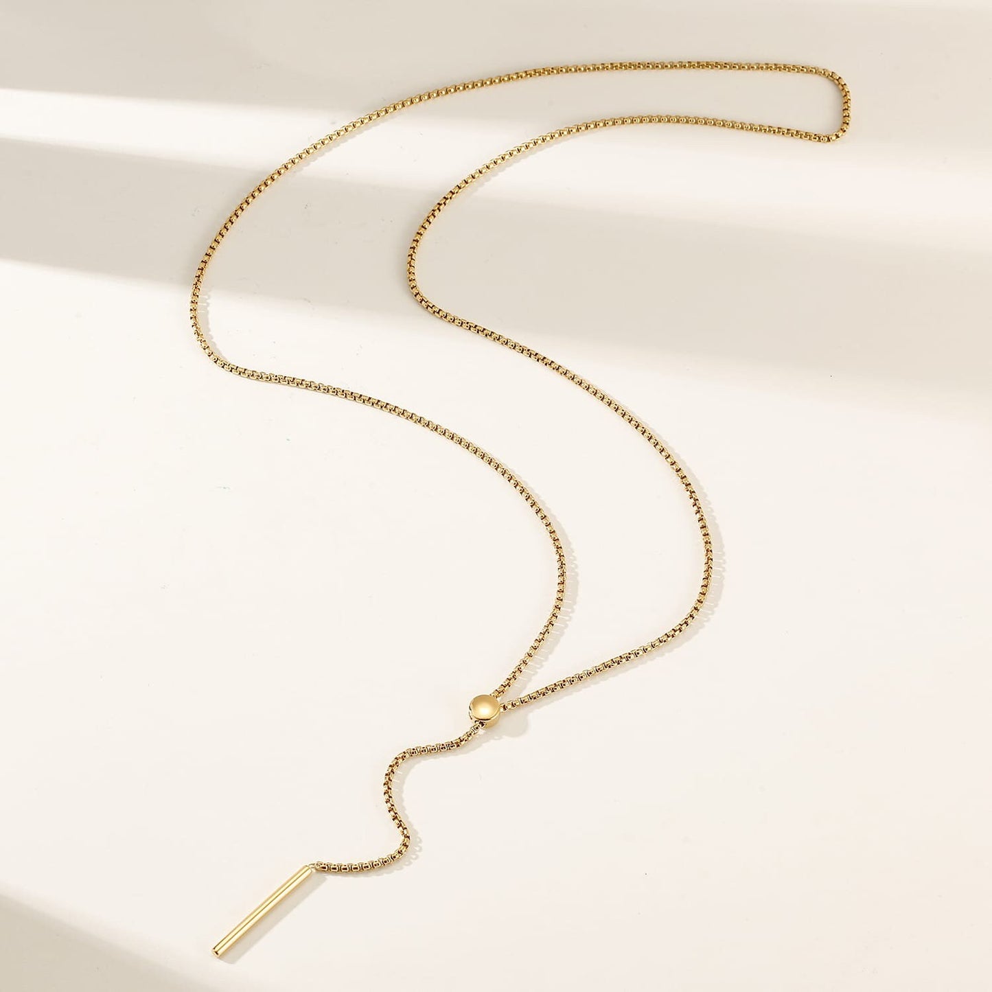 Sleek Bar Lariat Necklace